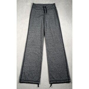 Lululemon Still Wide Leg Pants Women's 4 Heather Gray Cinch Hem Zipper Pocket